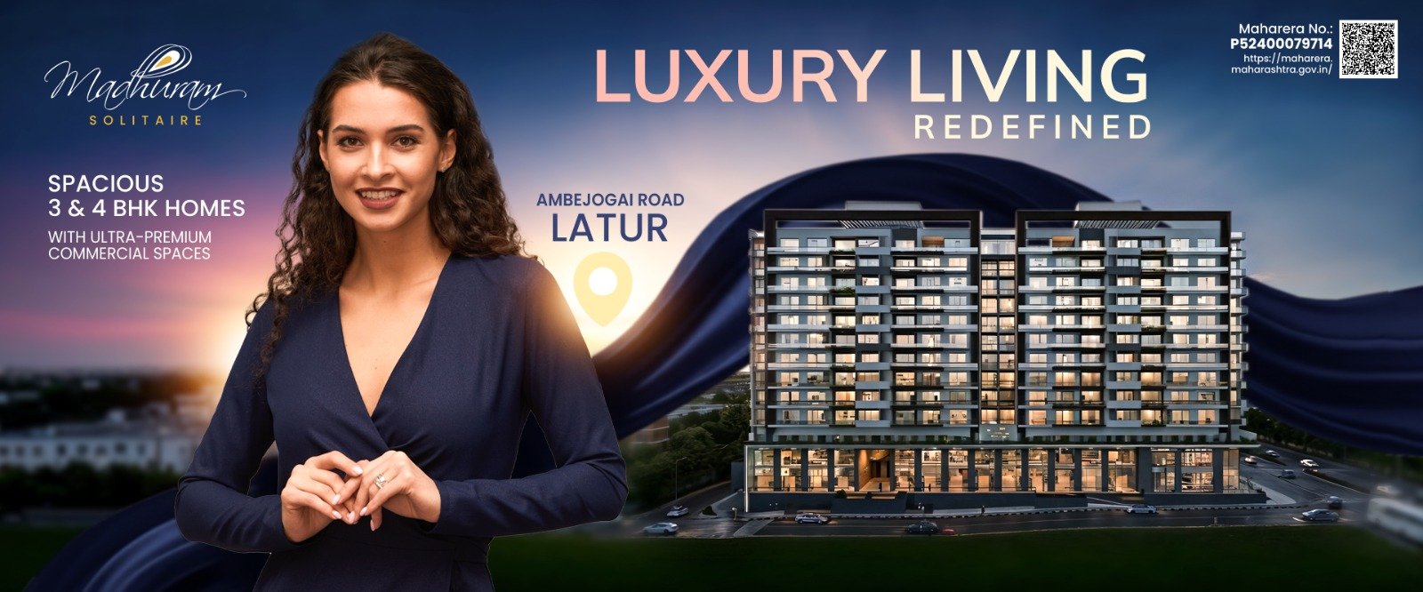 Luxury 3 & 4 bhk flats in latur Banner 1