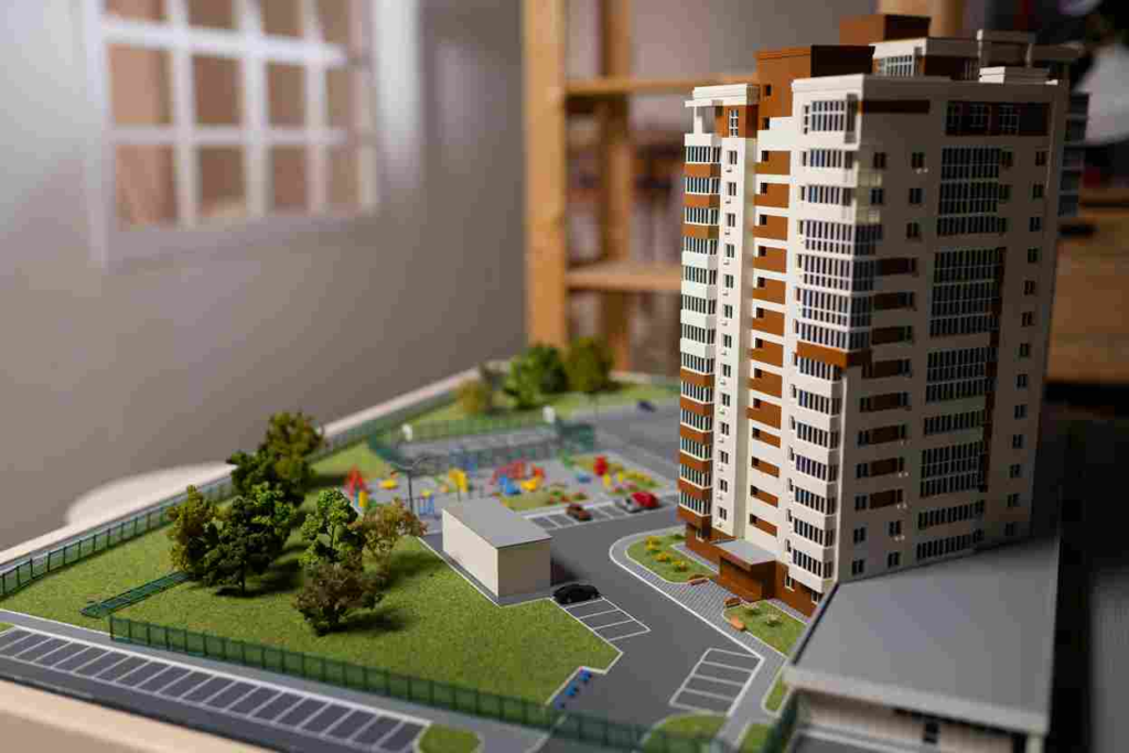 Detailed residential apartment model showcasing the layout of the Best 3 & 4 BHK Flats in Latur.